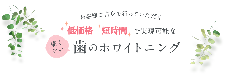 低価格・短時間で実現可能な歯のホワイトニング